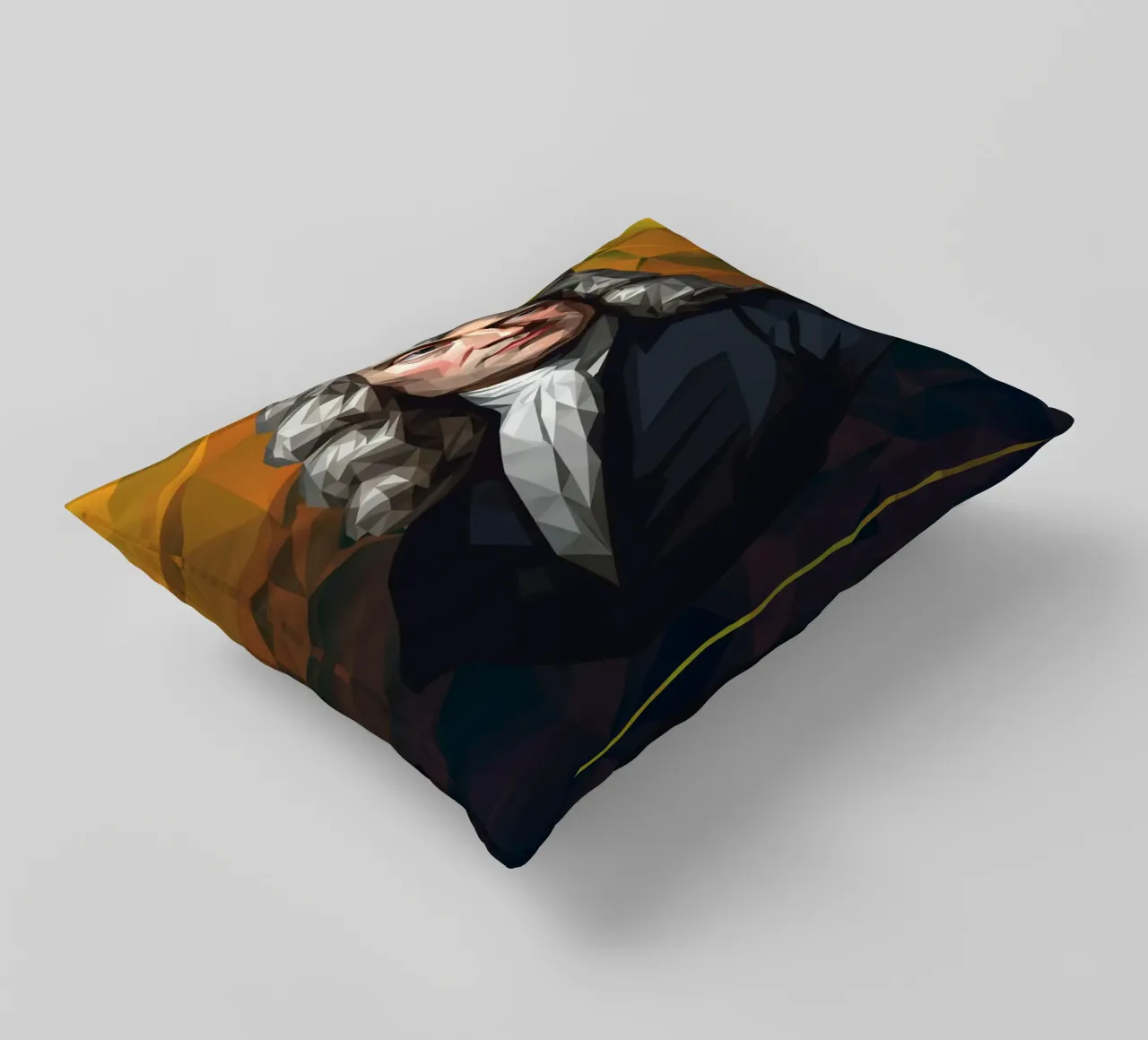 Ritratto di Isaac Newton Lowpoly cuscino da Low Profile