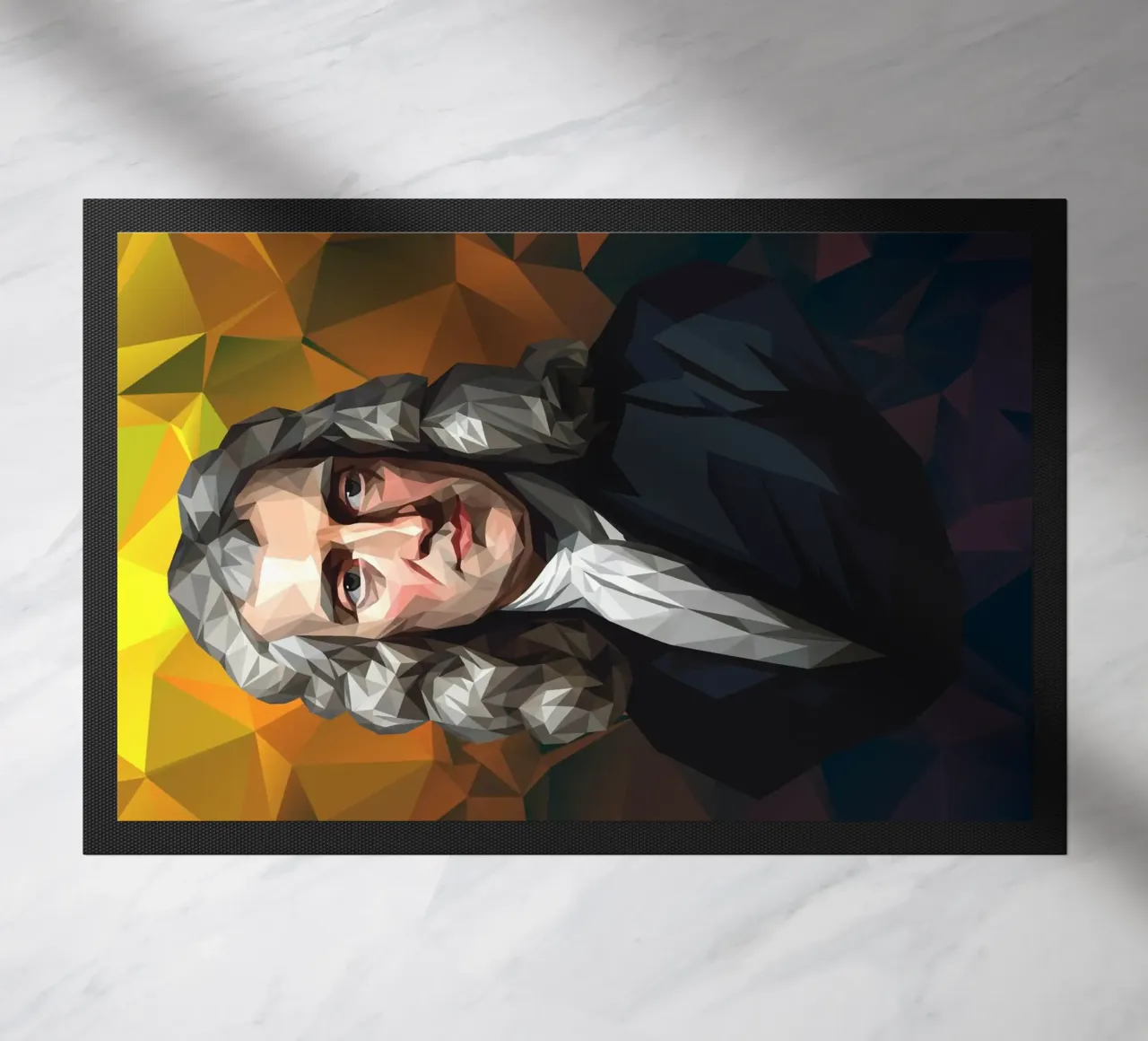 Ritratto di Isaac Newton Lowpoly zerbino da Low Profile