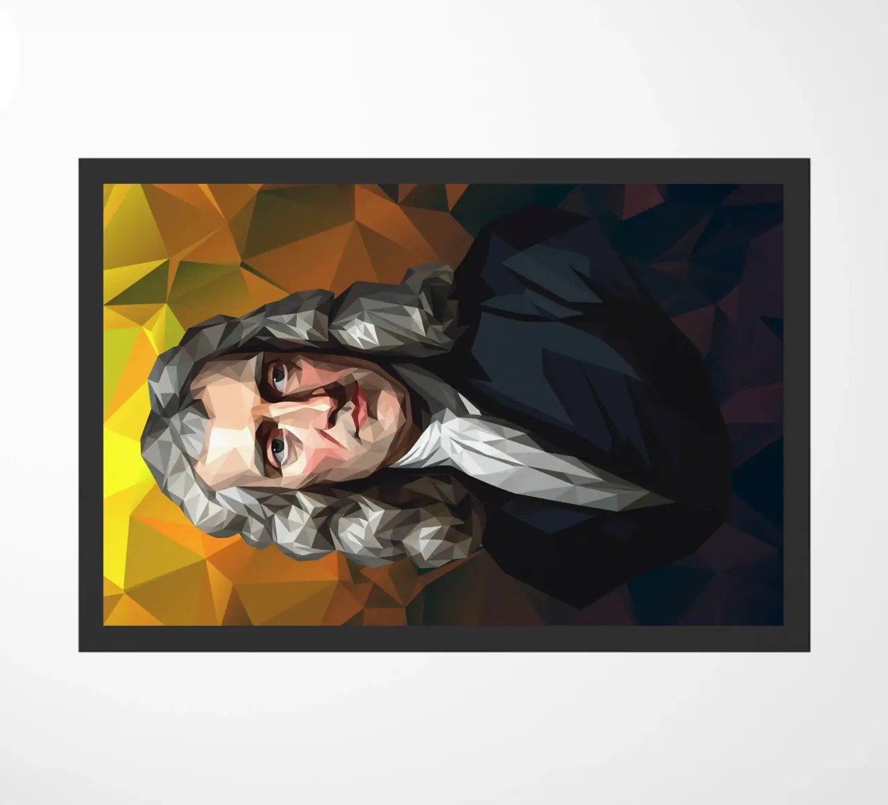 Ritratto di Isaac Newton Lowpoly zerbino da Low Profile