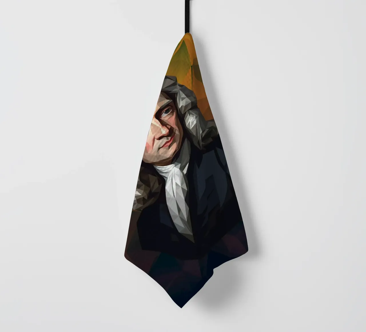 Ritratto di Isaac Newton Lowpoly canovaccio da cucina da Low Profile