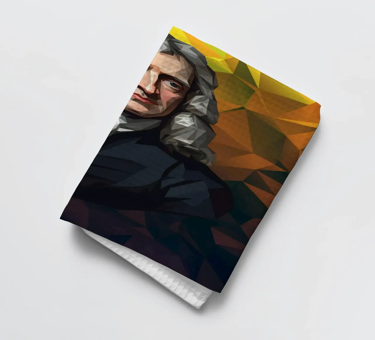 Ritratto di Isaac Newton Lowpoly canovaccio da cucina da Low Profile
