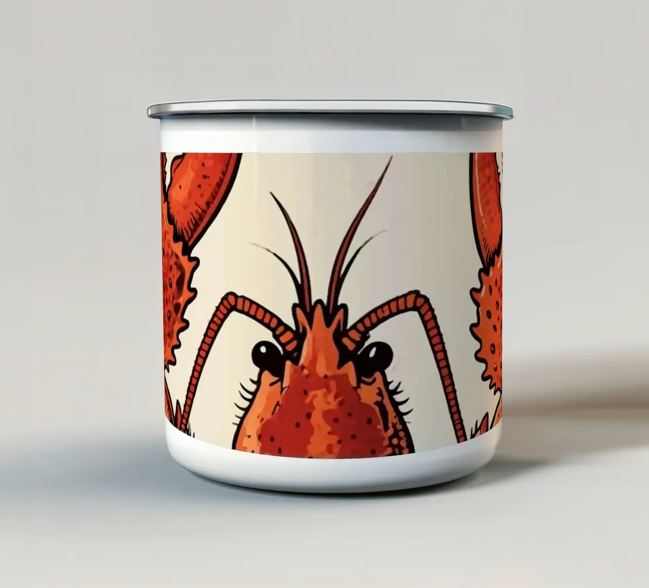 Aragosta tazza in smalto da knowledge