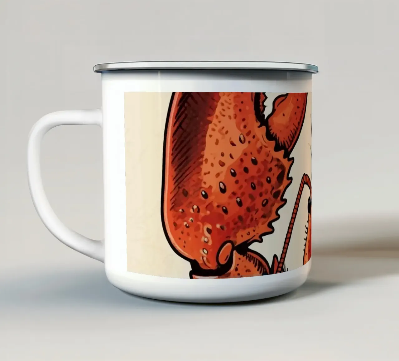 Aragosta tazza in smalto da knowledge