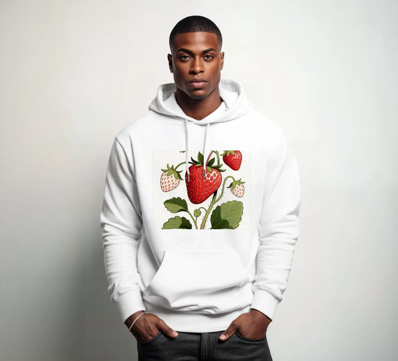 Frutta Pianta di fragole felpa con cappuccio da knowledge