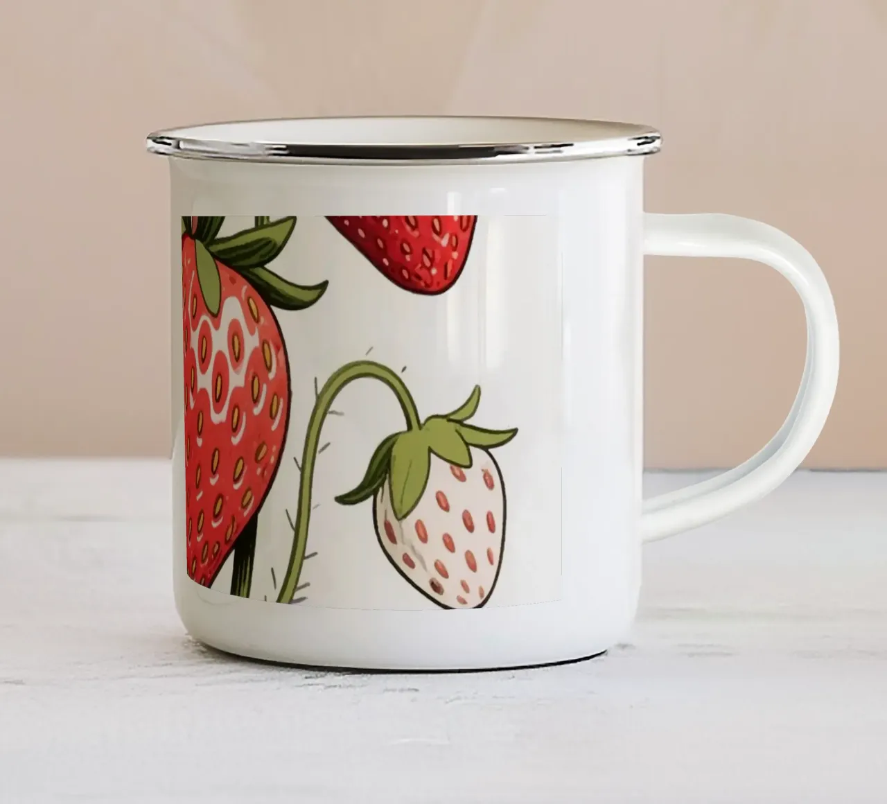 Frutta Pianta di fragole tazza in smalto da knowledge