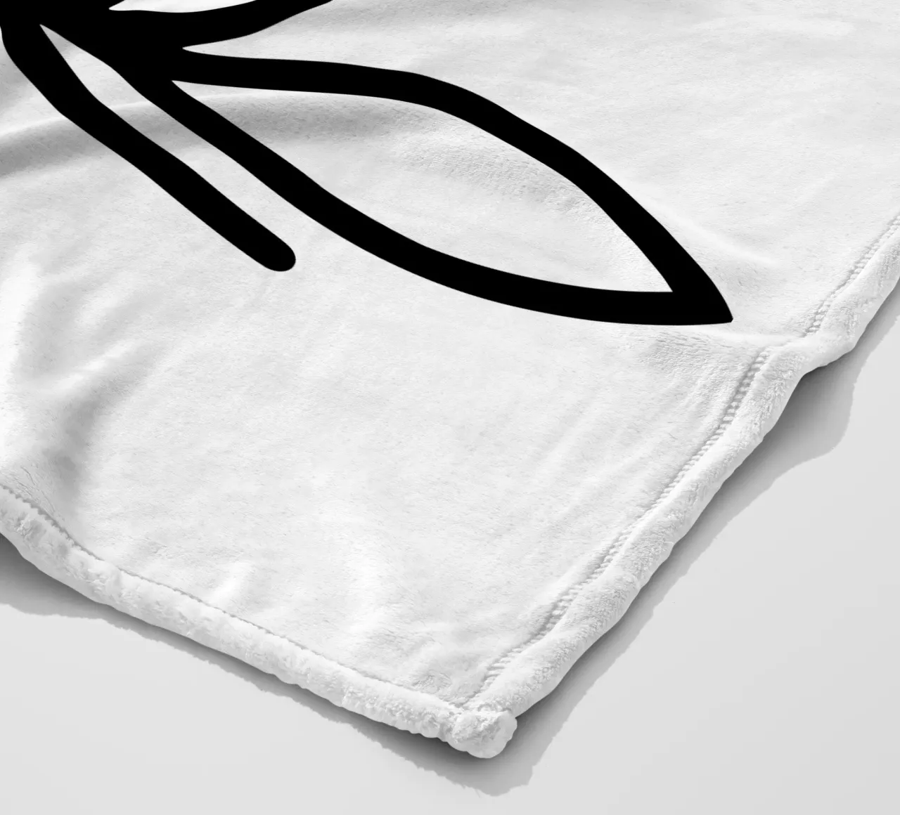 Minimalist reclining rose with a red leaf fleece blanket by Bold & Simple