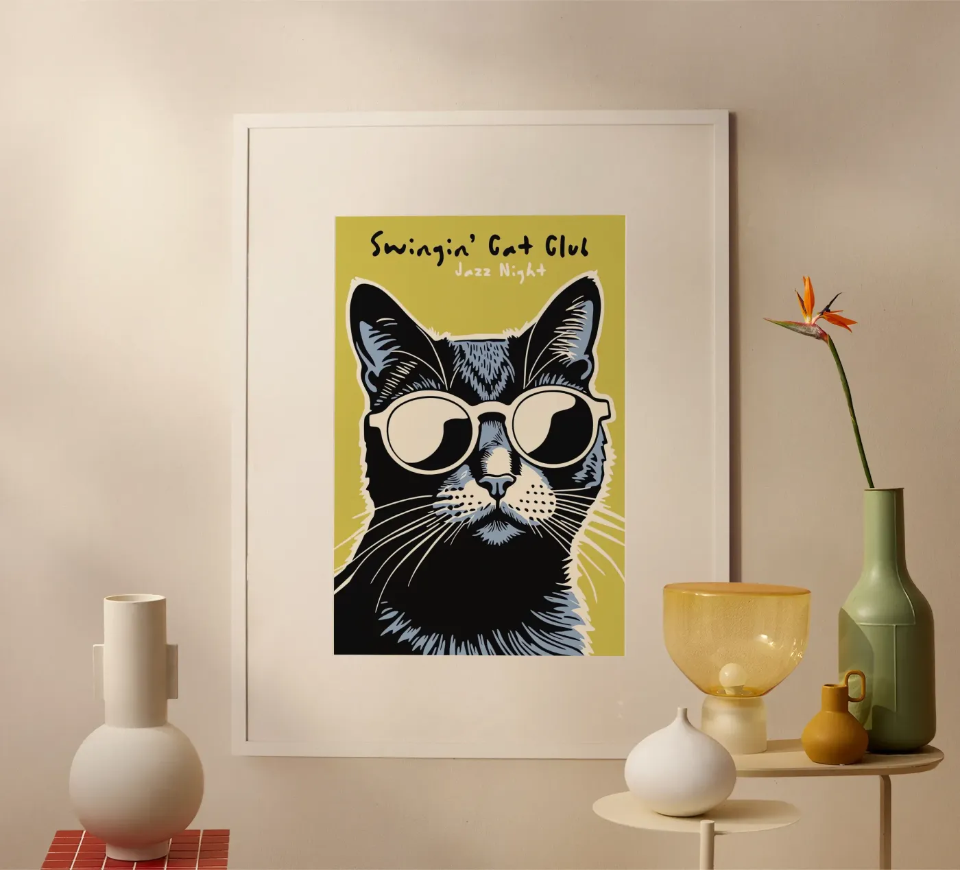 Swingin Cat poster by Arjun