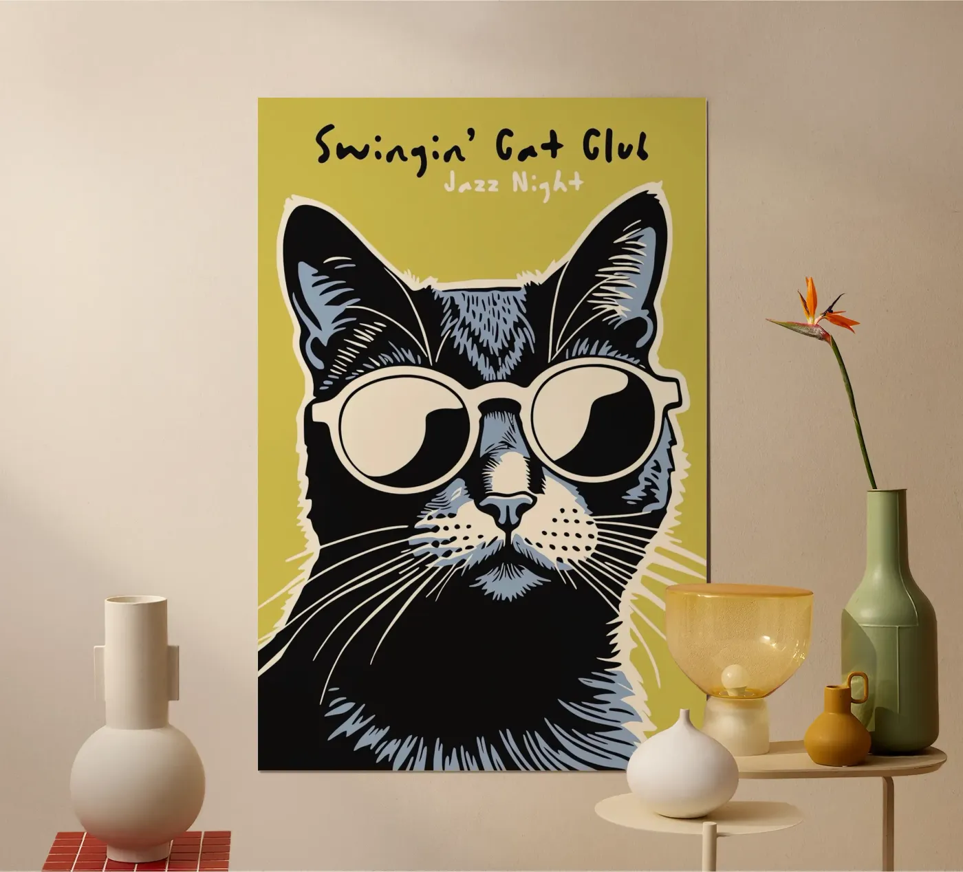 Swingin Cat poster by Arjun