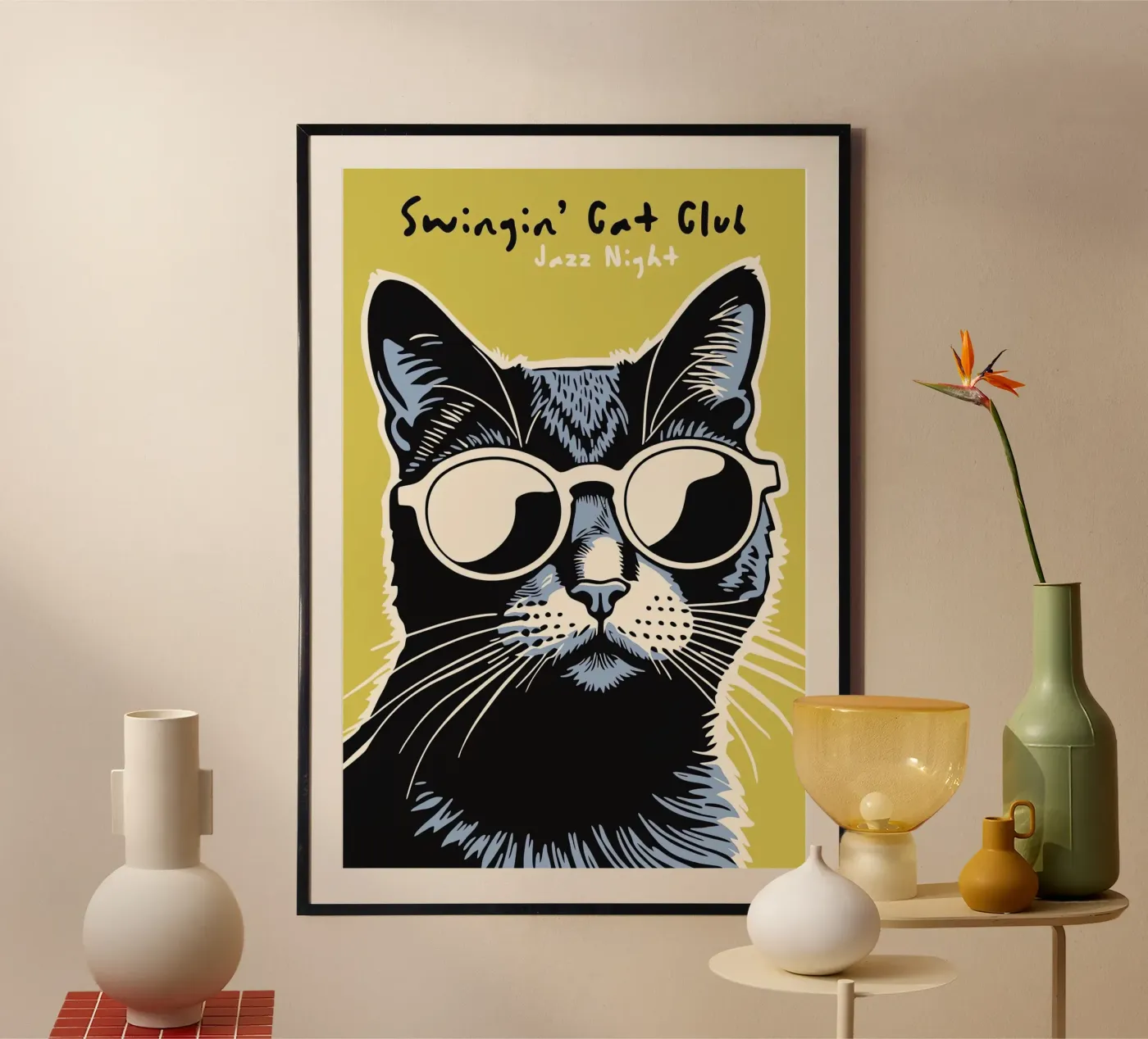 Swingin Cat poster by Arjun