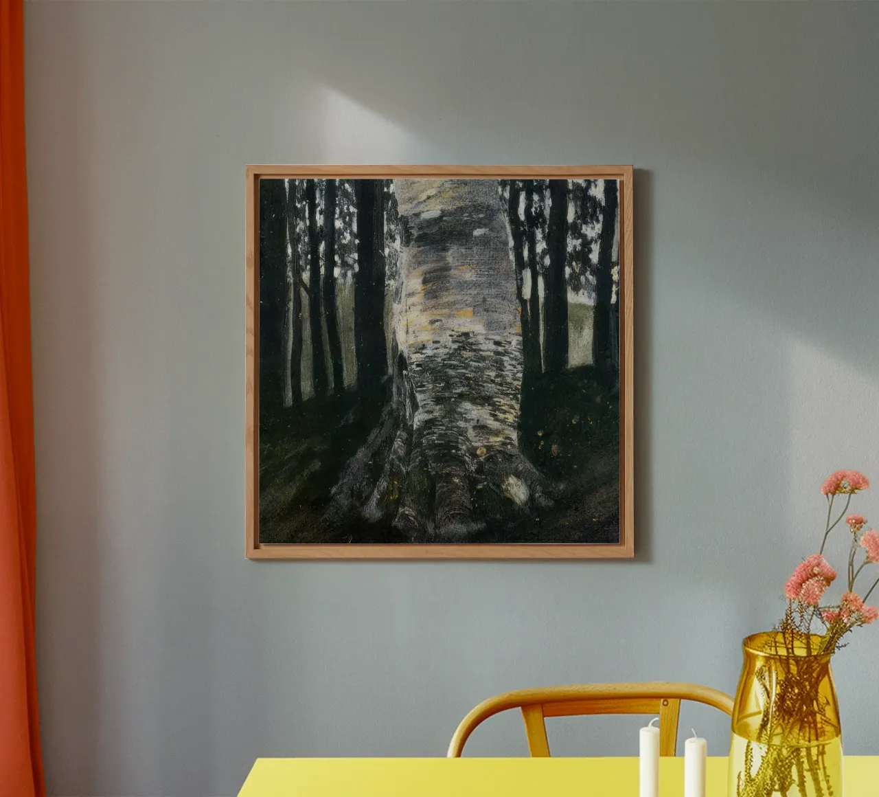 Betulla in una foresta, 1903 alluminio dibond da Roy Terrell