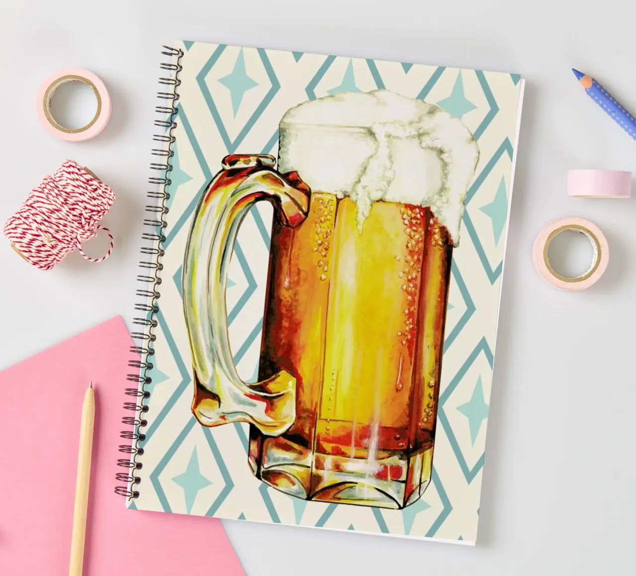 Beer spiral notebook by Kelly Gilleran