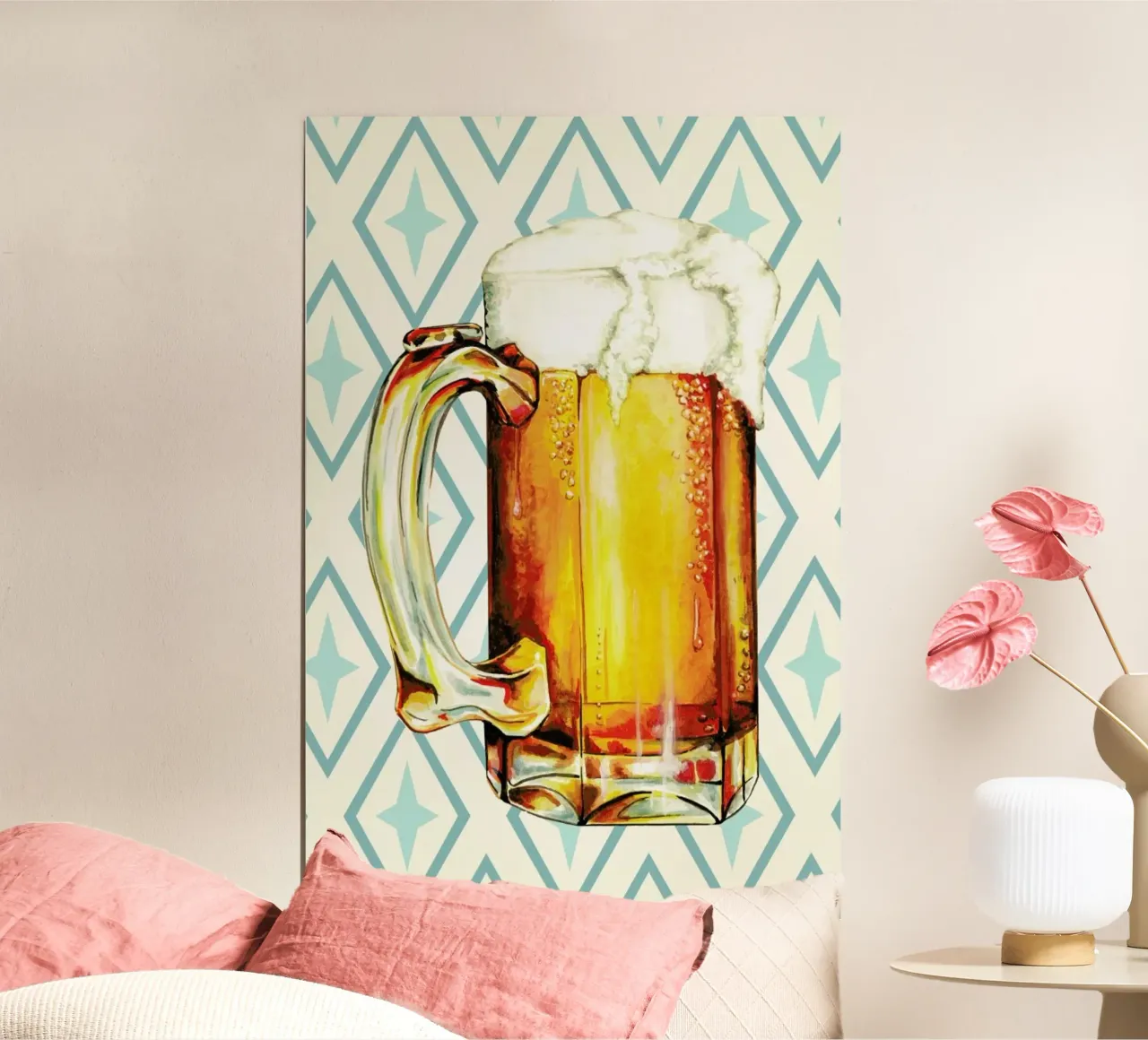 Beer poster con telaio in legno da Kelly Gilleran