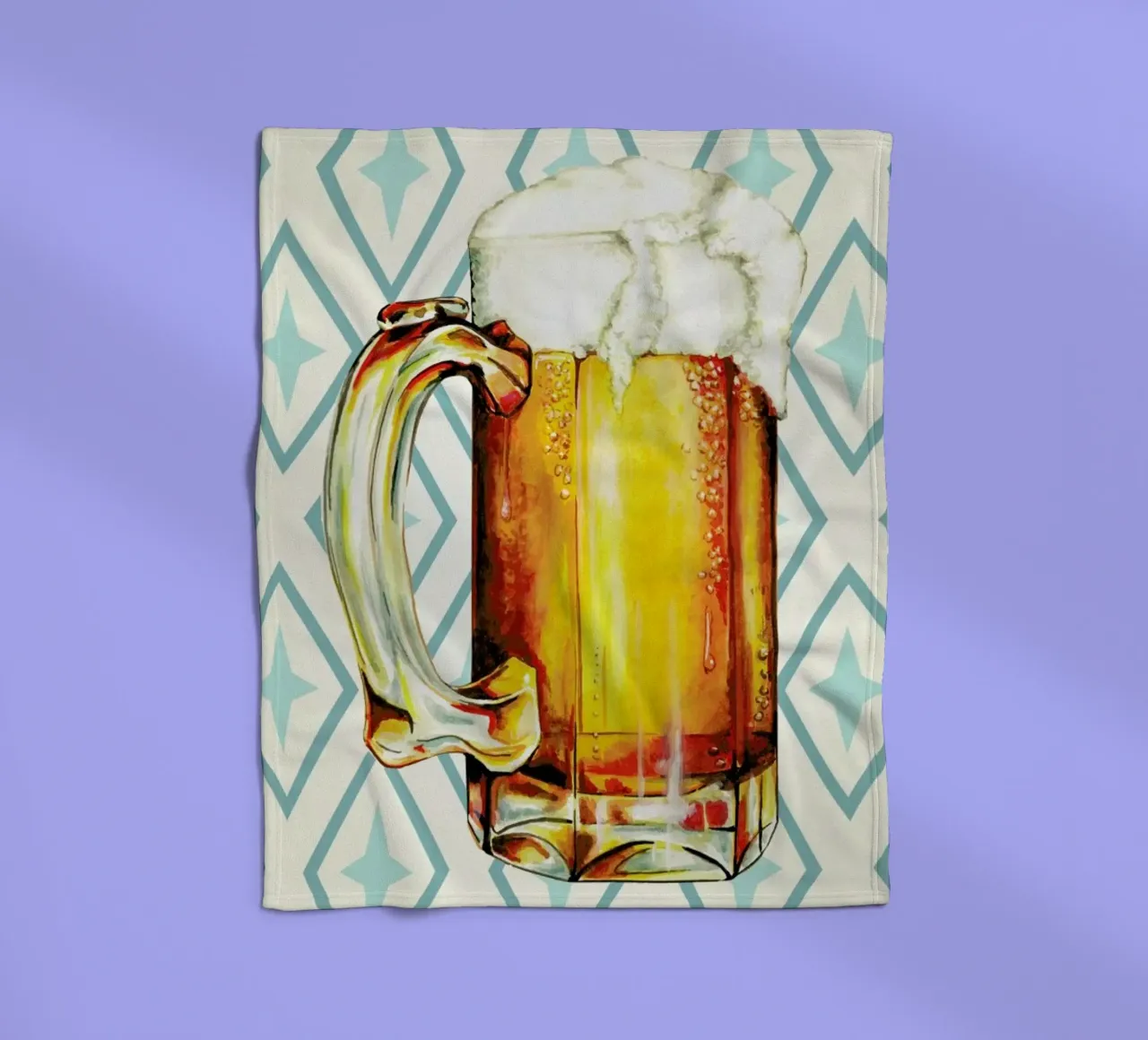 Beer fleece blanket by Kelly Gilleran