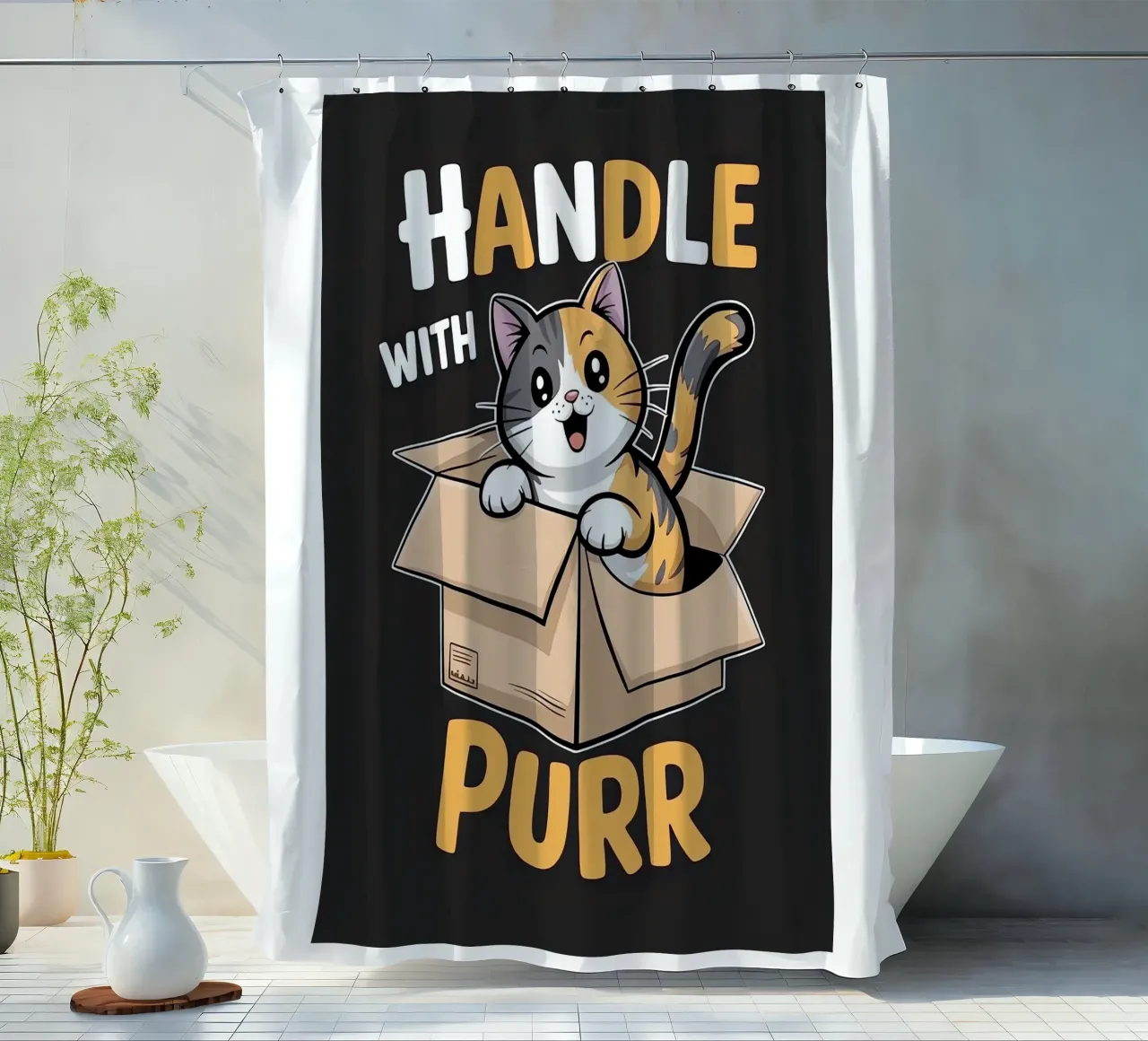 Maneggiare con fusa tenda da doccia da Arjun