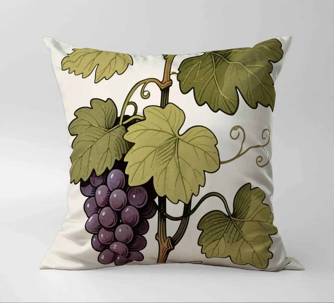 Grape Plant decorative cushion by knowledge
