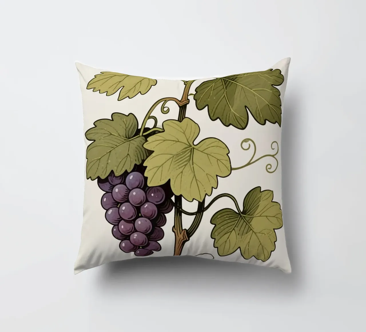 Grape Plant decorative cushion by knowledge
