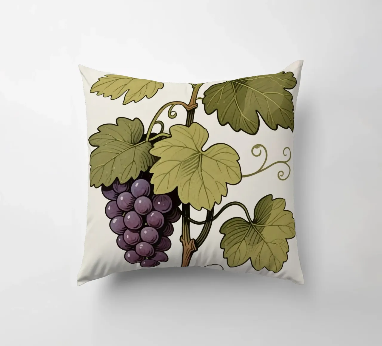 Grape Plant decorative cushion by knowledge