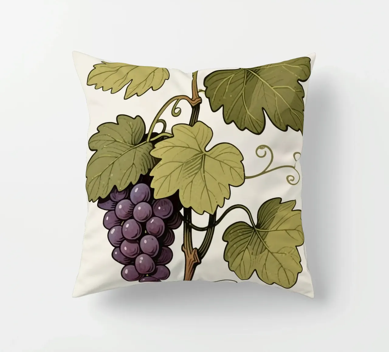 Grape Plant decorative cushion by knowledge