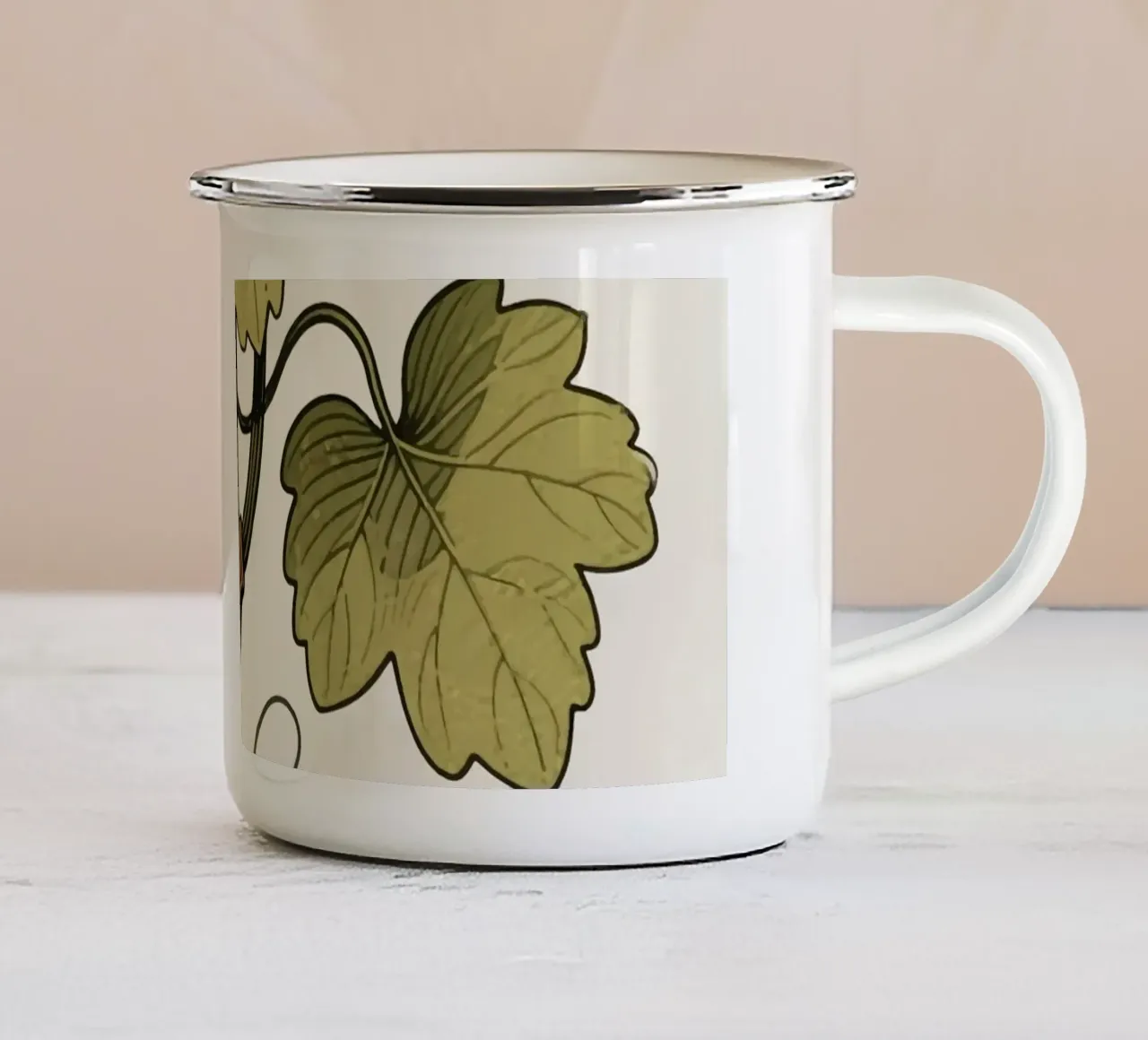 Pianta d'uva tazza in smalto da knowledge