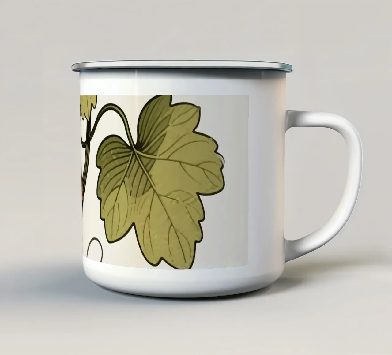Pianta d'uva tazza in smalto da knowledge