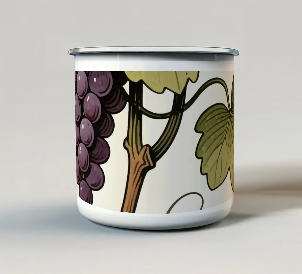 Pianta d'uva tazza in smalto da knowledge
