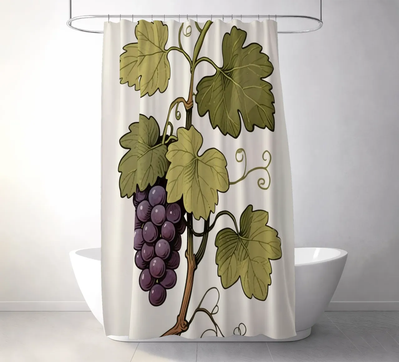 Pianta d'uva tenda da doccia da knowledge