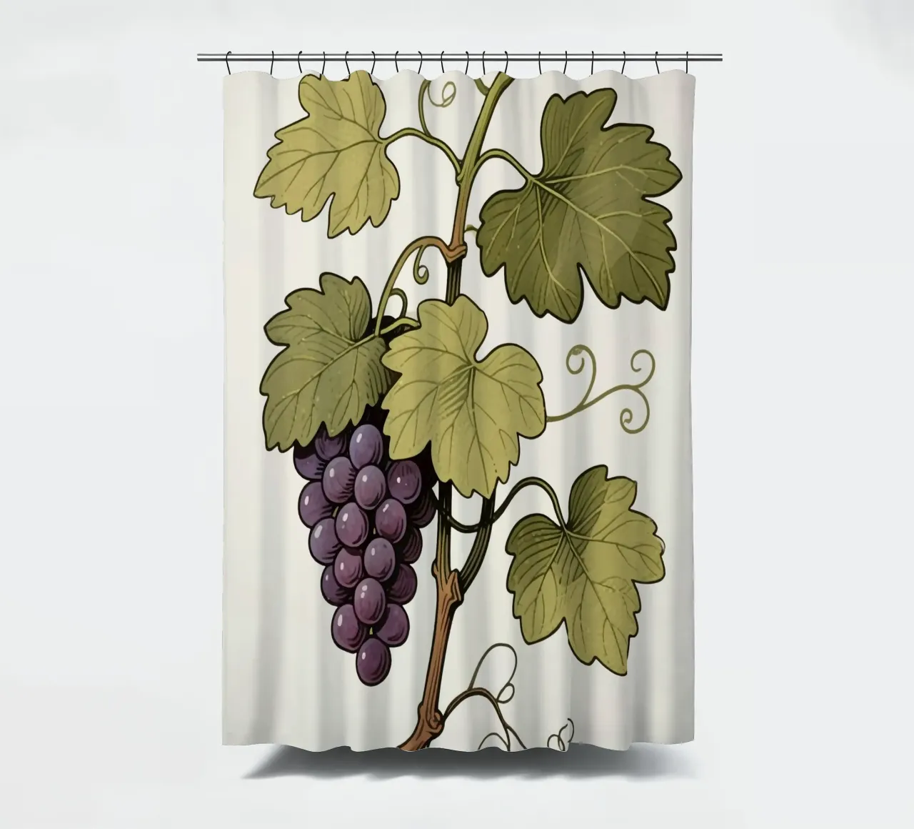 Pianta d'uva tenda da doccia da knowledge