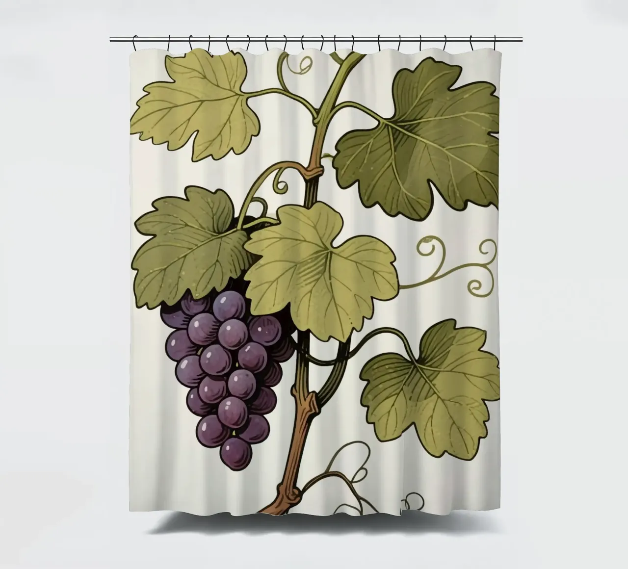 Pianta d'uva tenda da doccia da knowledge