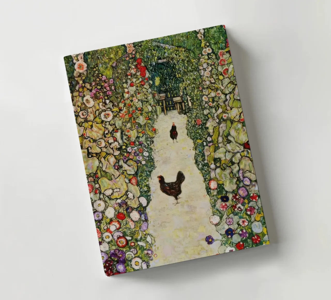 Garden path with chickens notebook by Roy Terrell