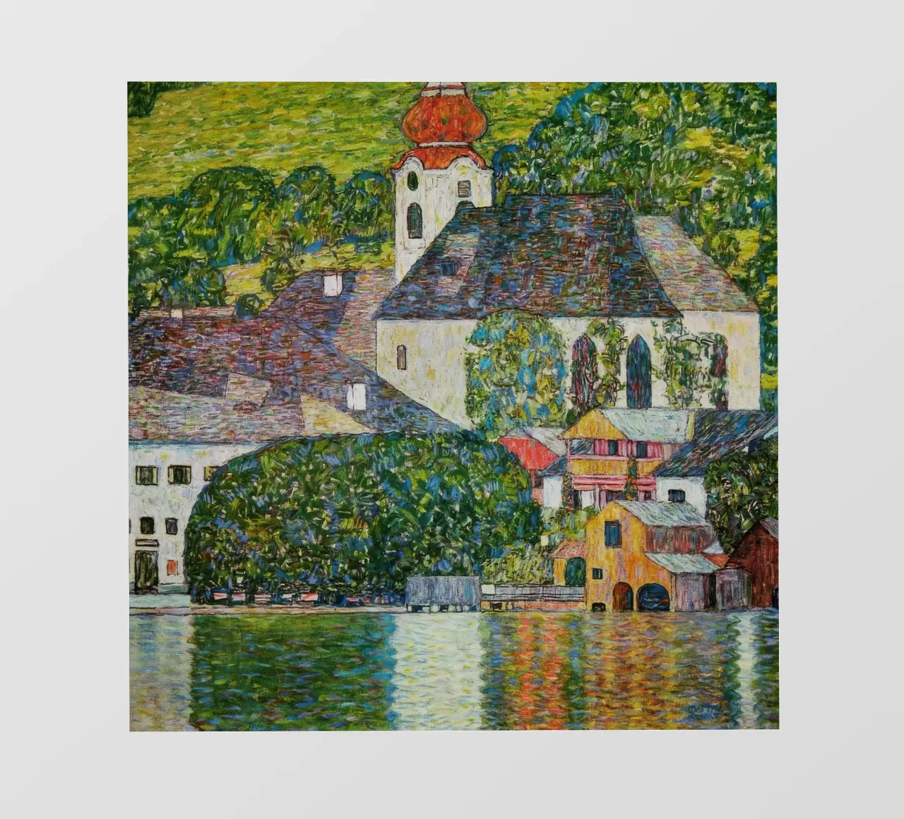 Chiesa di Unterach am Attersee pellicola backlit da Roy Terrell