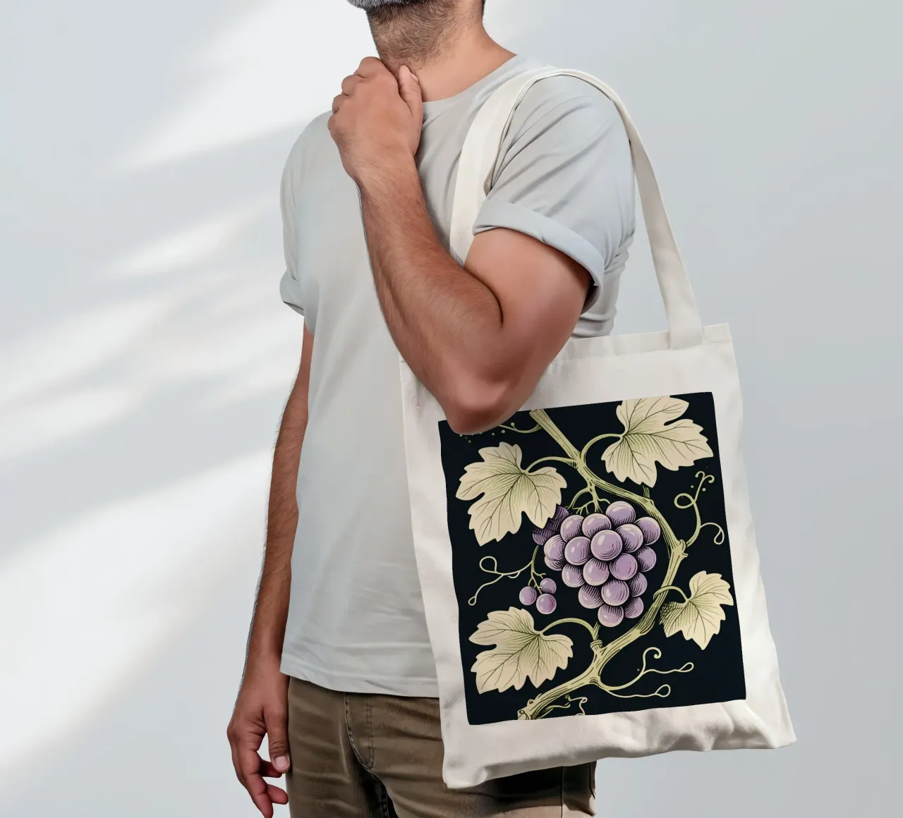 Pianta Uva Natura borsa in juta da knowledge