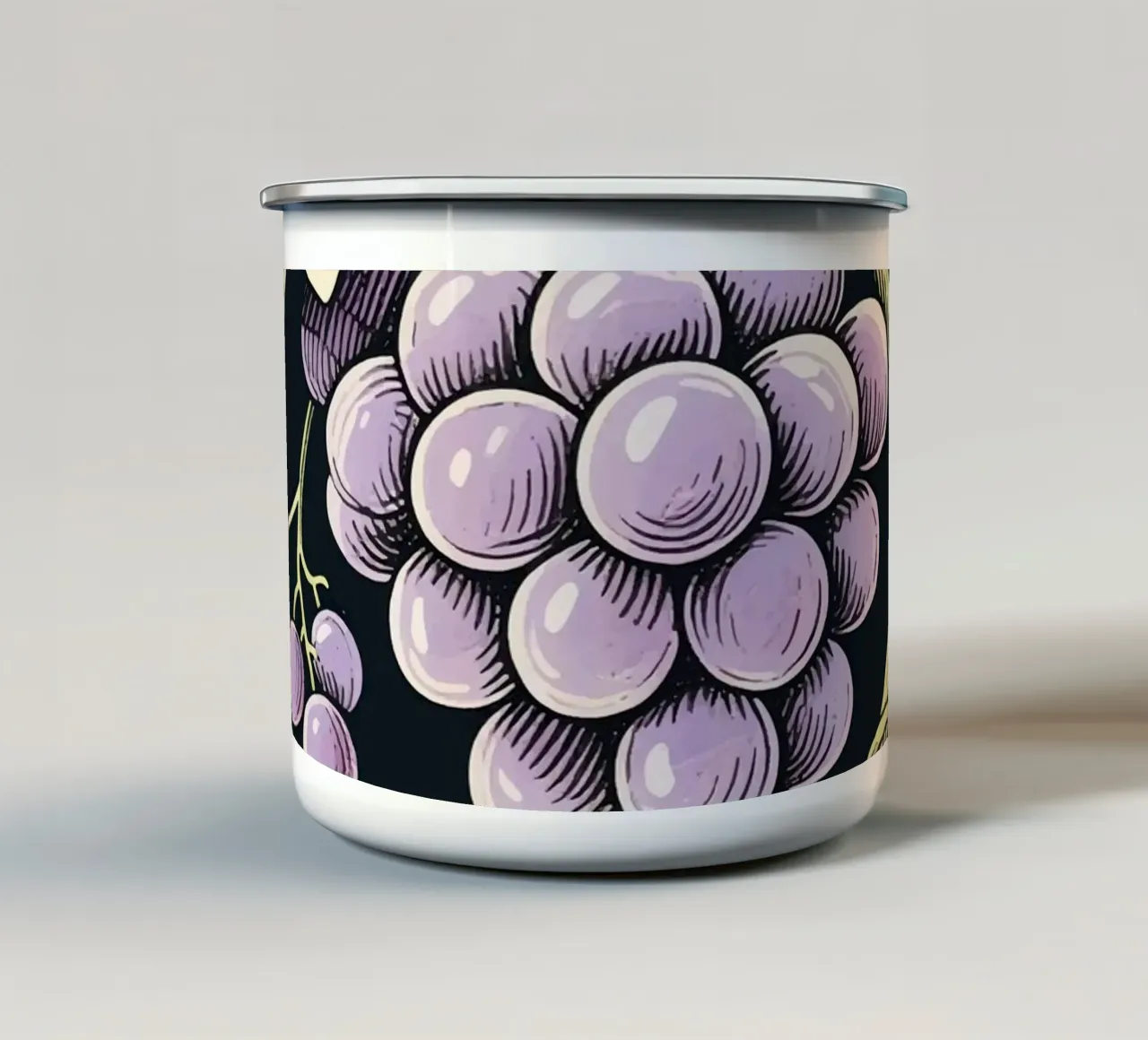 Pianta Uva Natura tazza in smalto da knowledge