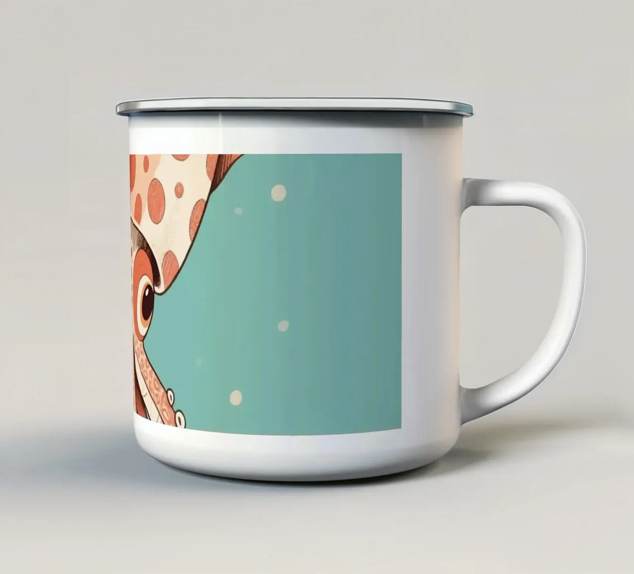Seppia tazza in smalto da knowledge