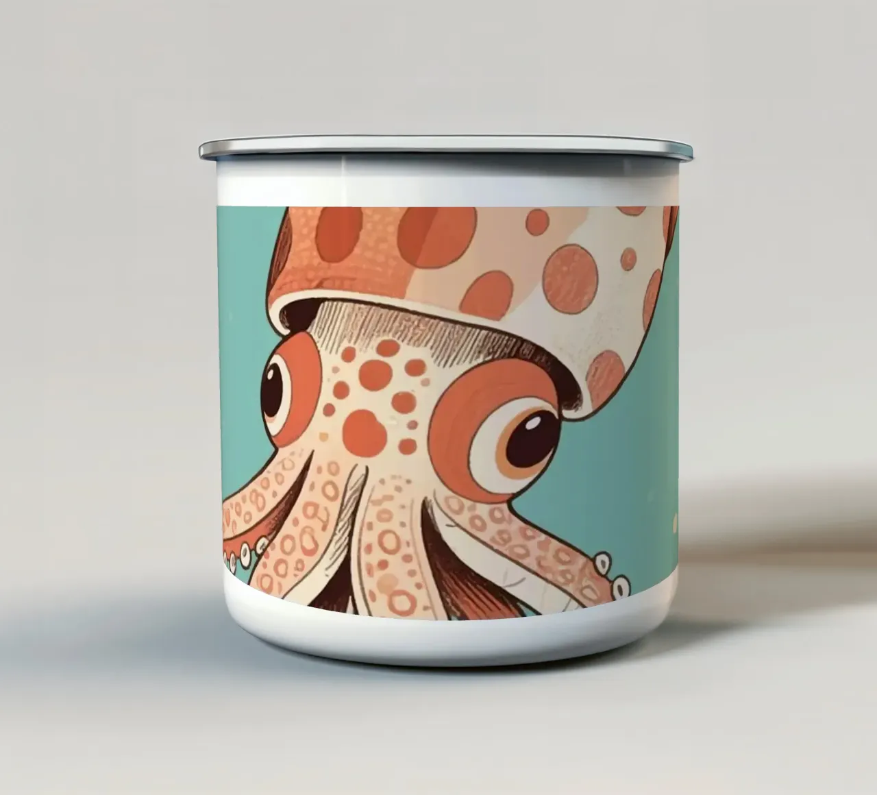 Seppia tazza in smalto da knowledge