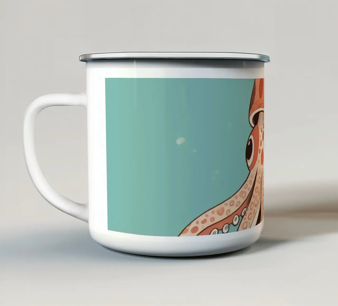 Seppia tazza in smalto da knowledge