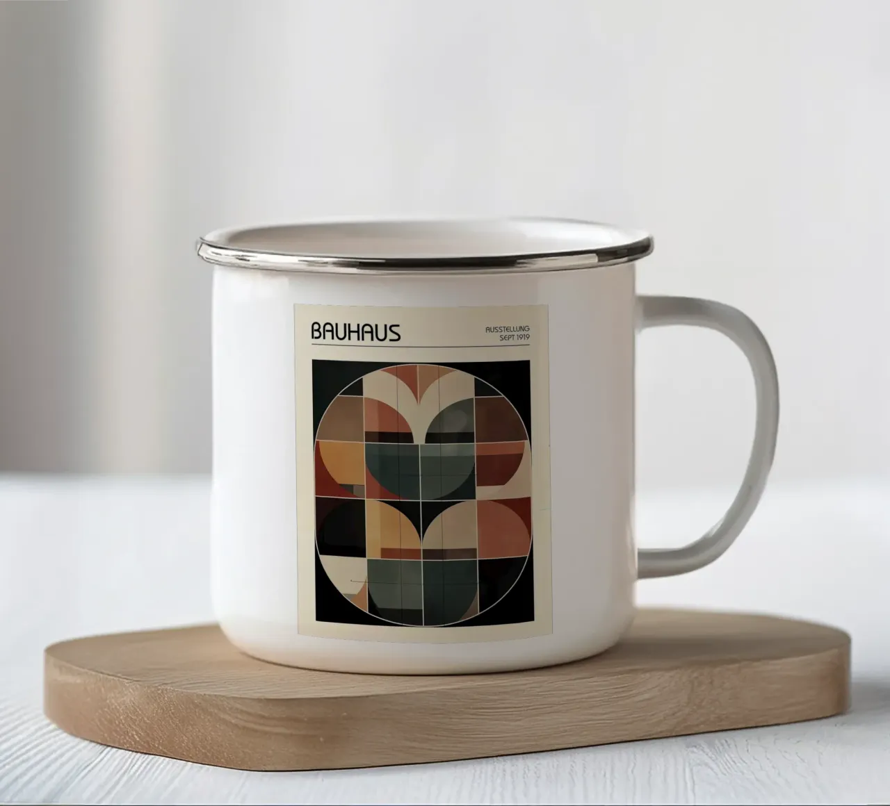 Mostra Bauhaus 1919 tazza in smalto da Narciso
