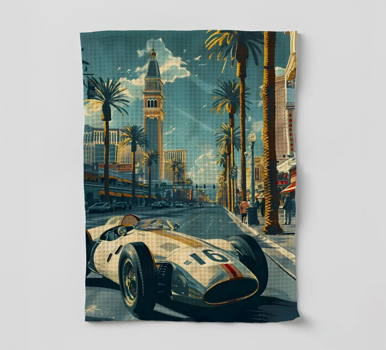 Auto da corsa d'epoca di Las Vegas canovaccio da cucina da Vintage Travel Art