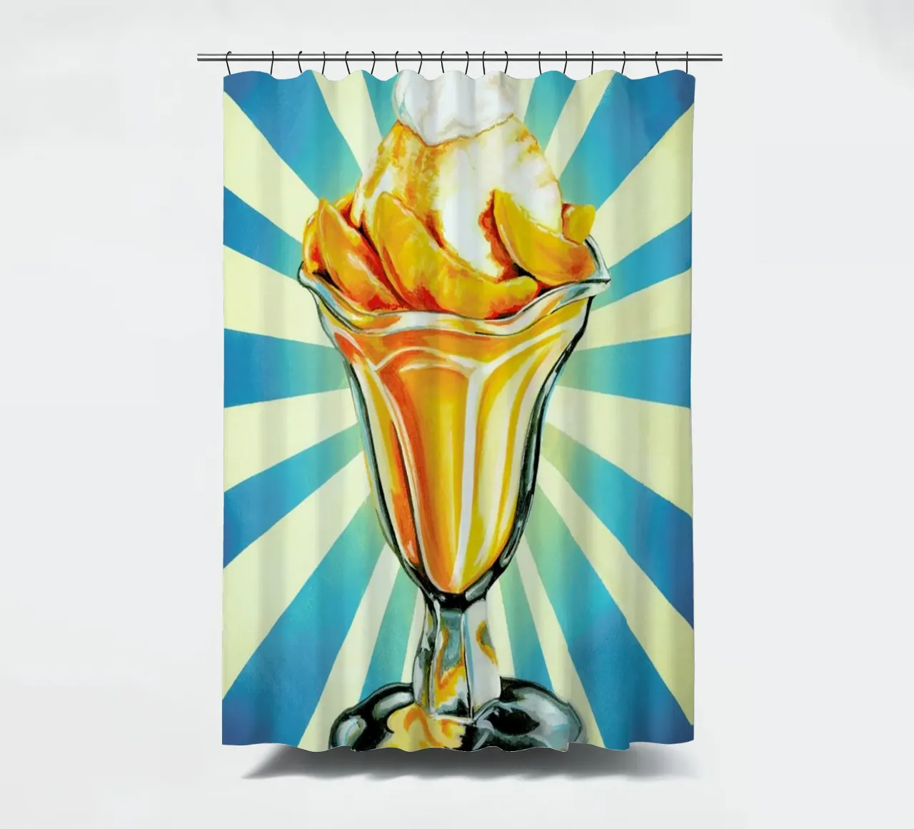 Peach Sundae tenda da doccia da Kelly Gilleran