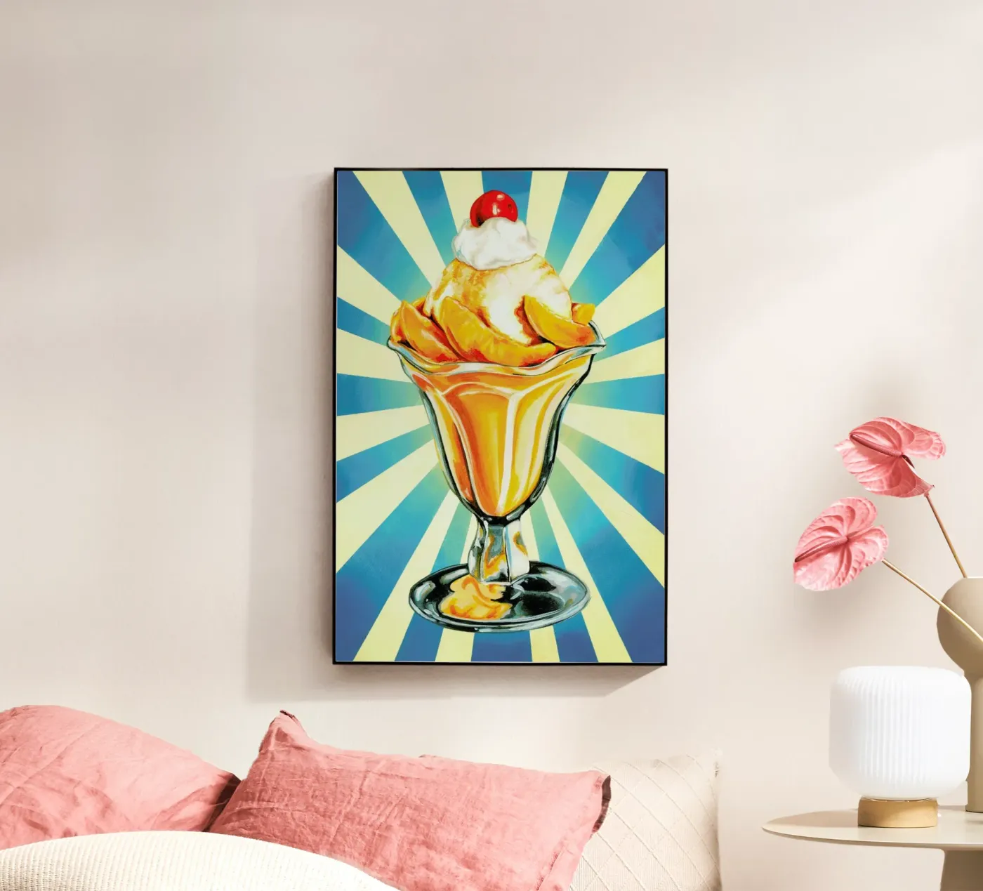 Peach Sundae acrylic glass by Kelly Gilleran