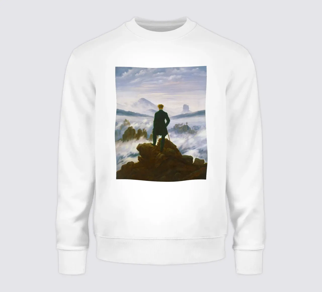 Caspar David Friedrich - Wanderer über dem Nebelmeer Sweatshirt von Jolie Prints