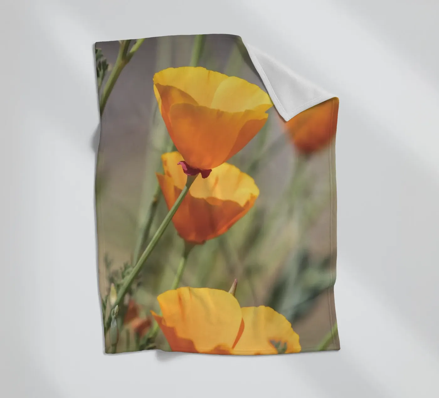 Yellow Flora Fleecedecke von Dave Hare Photography