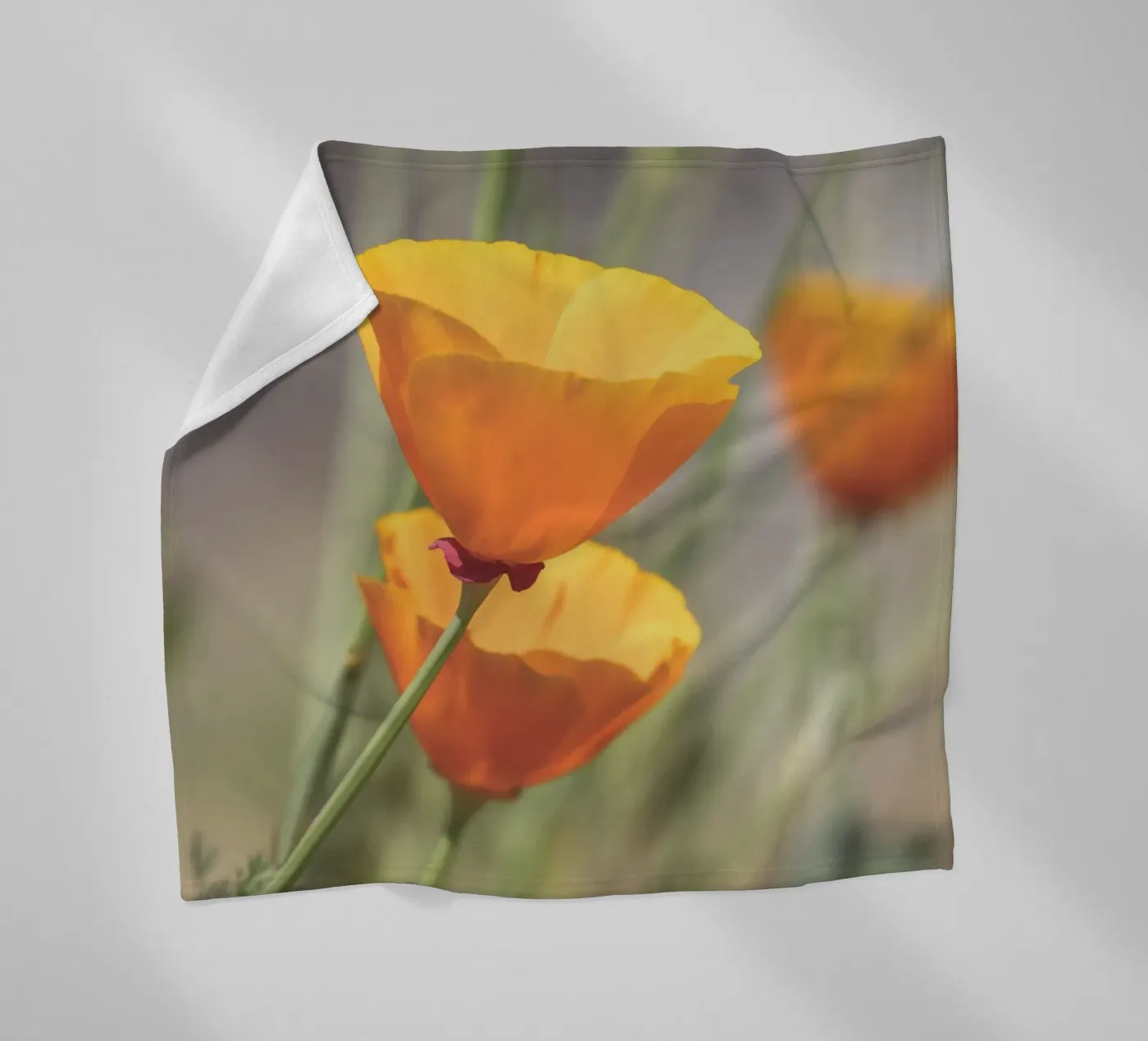 Yellow Flora Fleecedecke von Dave Hare Photography