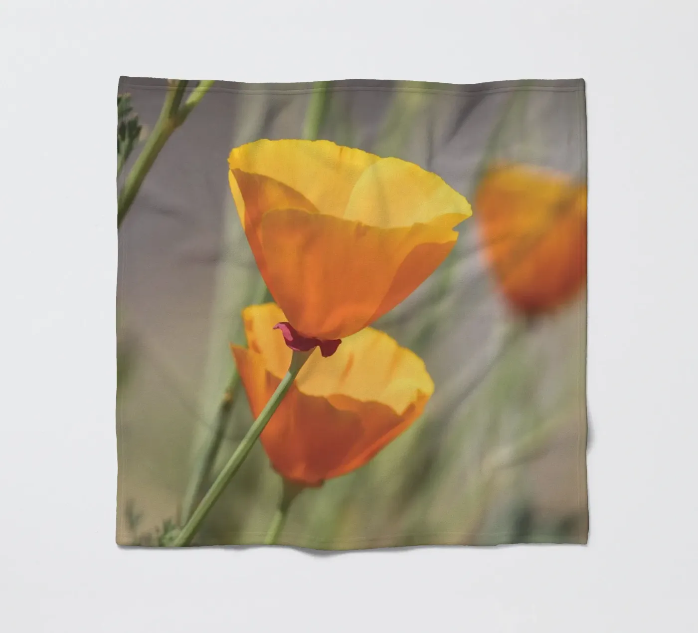 Yellow Flora Fleecedecke von Dave Hare Photography