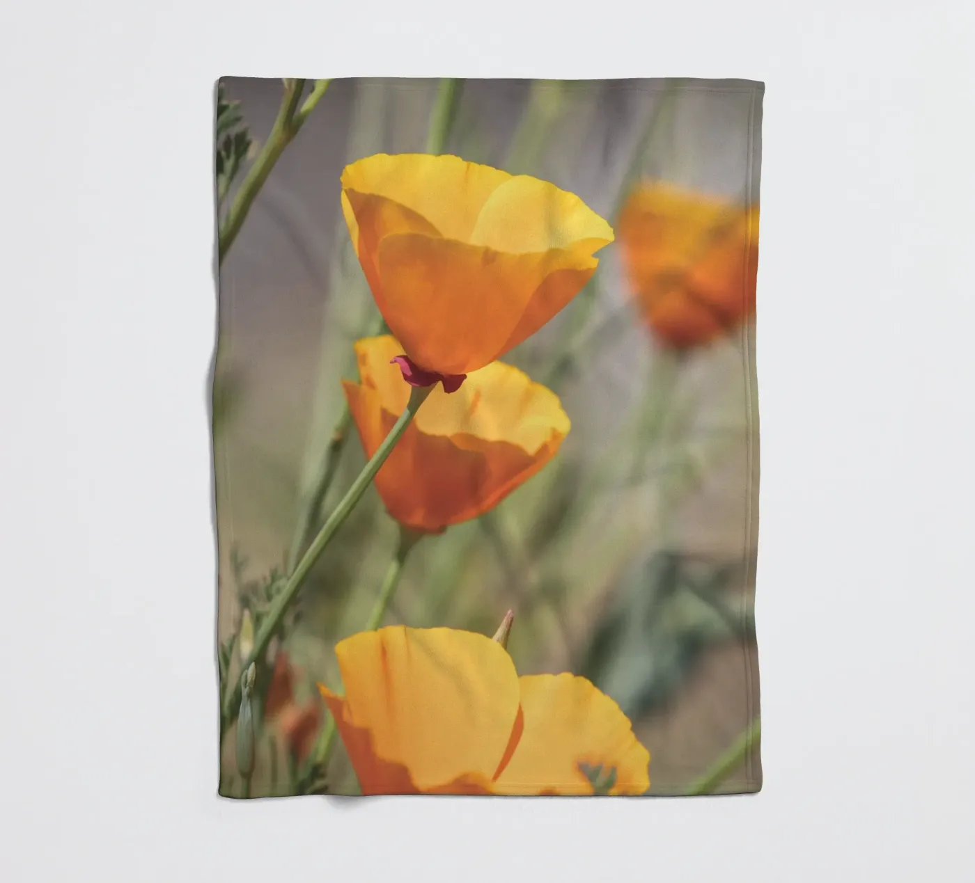 Yellow Flora Fleecedecke von Dave Hare Photography