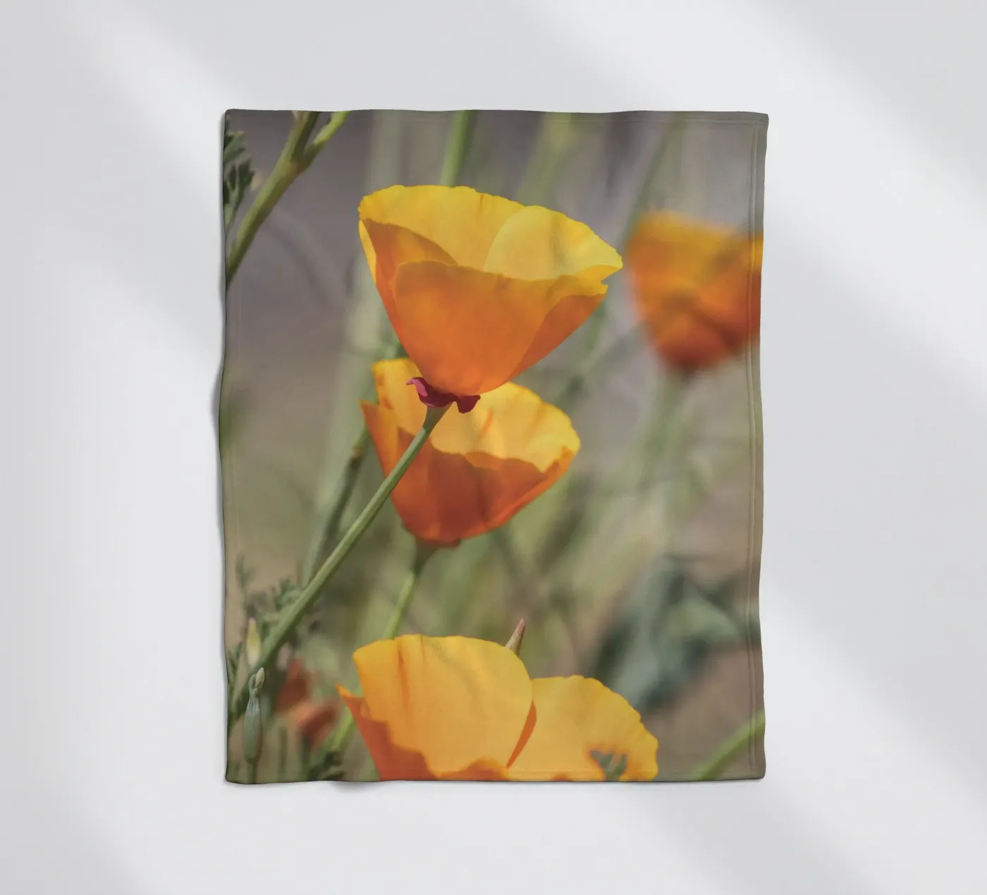 Yellow Flora Fleecedecke von Dave Hare Photography