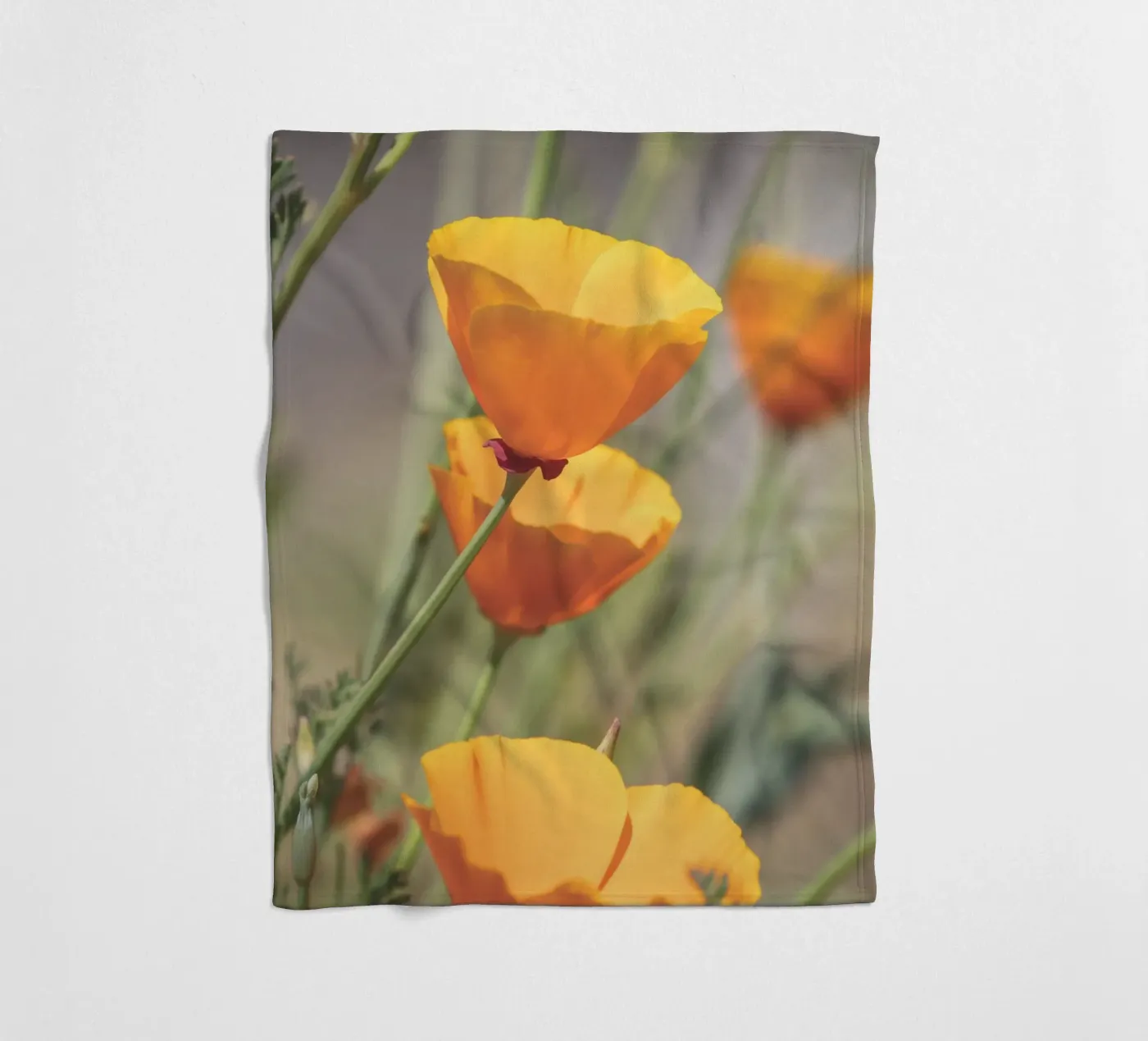 Yellow Flora Fleecedecke von Dave Hare Photography