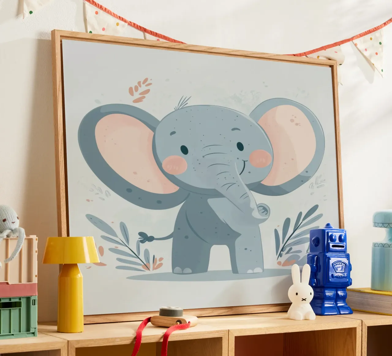 Whimsical Elephant acrylic glass by Happy Littles