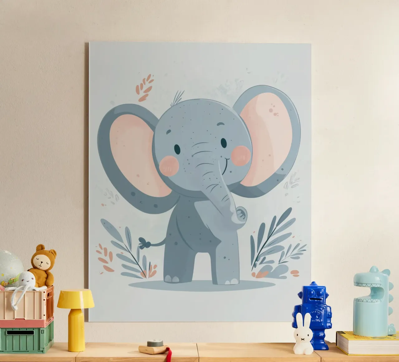 Whimsical Elephant acrylic glass by Happy Littles