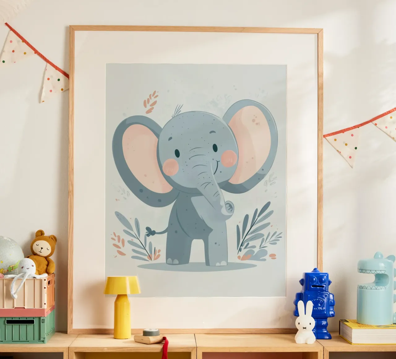 Whimsical Elephant poster by Happy Littles