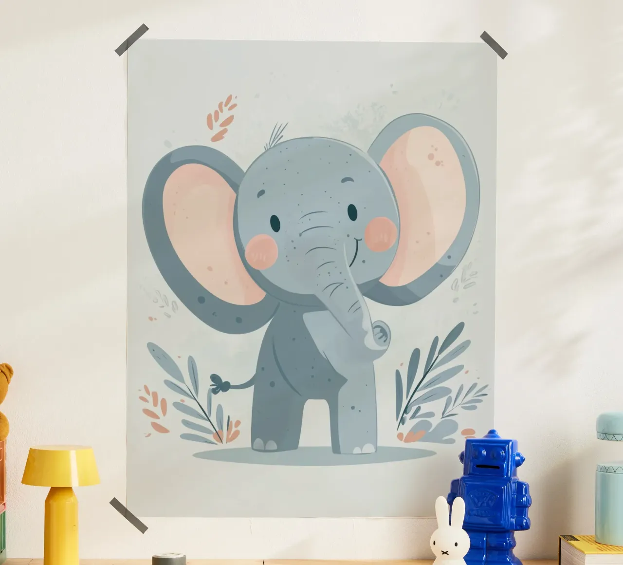 Whimsical Elephant poster by Happy Littles